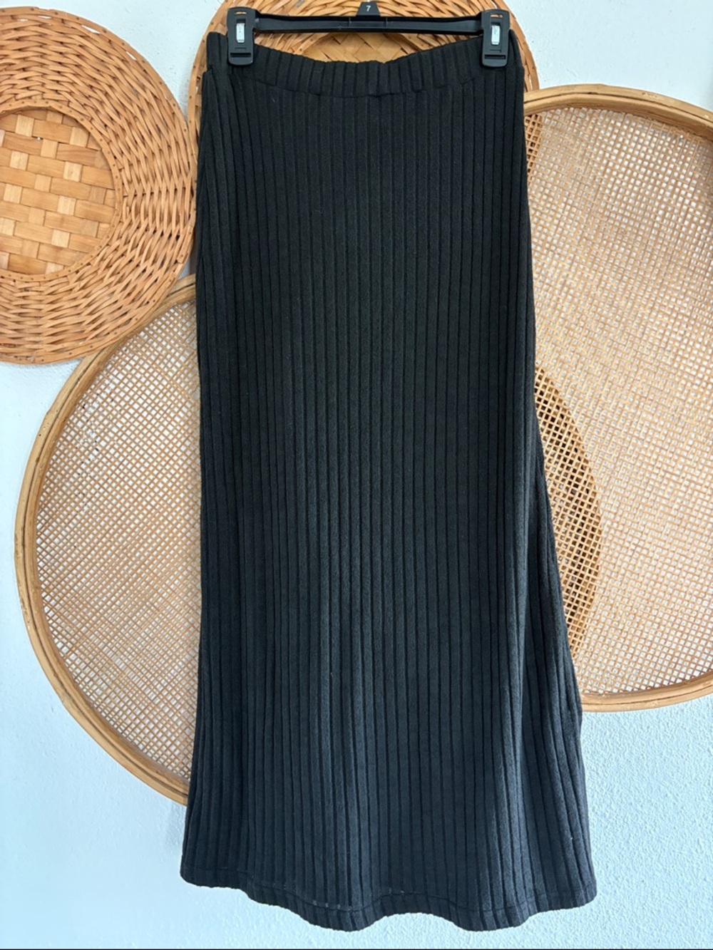 SHEIN ribbed knit side slit maxi skirt size large
